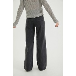 90 s Koyu Mavi Likralı Süper Yüksek Bel Salaş Jeans Palazzo Pantolon Wide Leg 90 s Koyu Mavi Likralı Süper Yüksek Bel Salaş Jeans Palazzo Pantolon Wide Leg