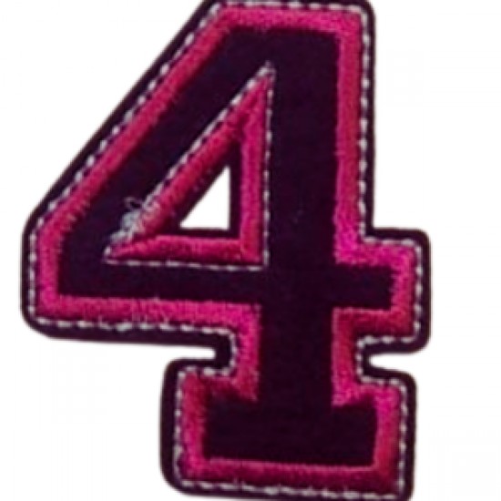 Aplike Ütü İle Yapışan 4  Rakamı  Arma 4x4 Cm