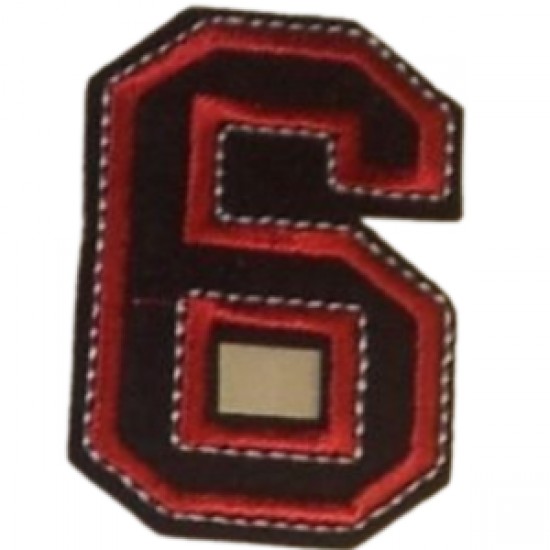 Aplike Ütü İle Yapışan 6  Rakamı  Arma 4x5 Cm