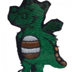 Aplike Ütü İle Yapışan Dinazor Yeşil Arma 2,5x4 Cm