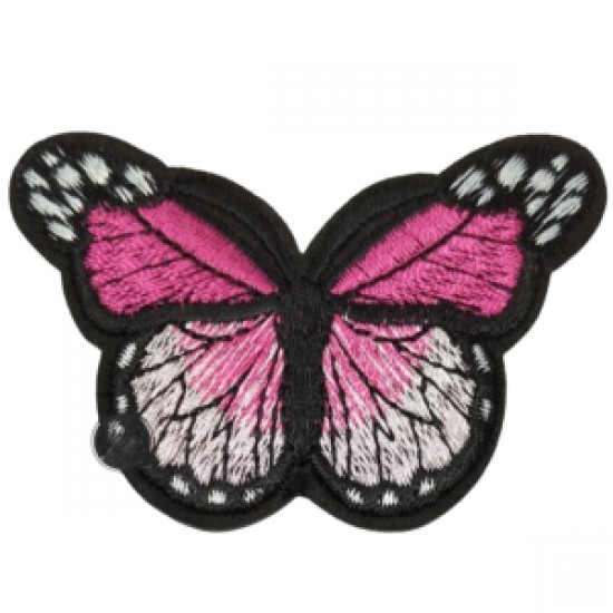 Aplike Ütü İle Yapışan Kelebek Pembe Arma 7x5 Cm