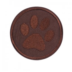 Aplike Ütü İle Yapışan Koyu Kahve Pati Arma 5 Cm