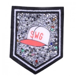 Aplike Ütü İle Yapışan Taşlı Şapka Arma 5x5 Cm Aplike Ütü İle Yapışan Taşlı Şapka Arma 5x5 Cm