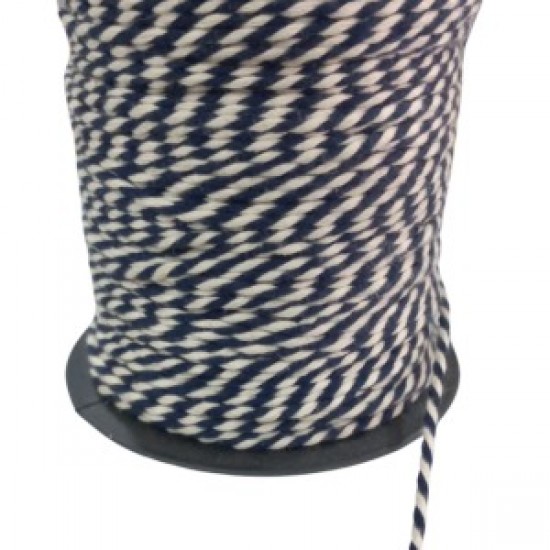 Bileklik İpi, Hediye Paketleme İpi, Şans, Bereket, Aşk, Şifa, Güç 10 Mm Pamuk  10 Metre Lacivert