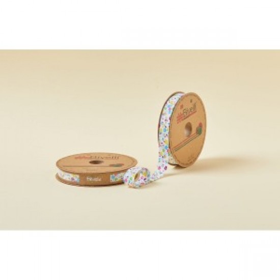 Biye Çiçekli Katlı A06 Renkli Çiçekli 2 Cm 25 Metre %65 Koton %35 Polyester