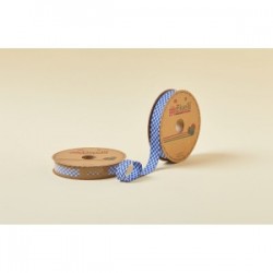 Biye Ekoseli Katlı E08 Lacivert 2 Cm 25 Metre %65 Koton %35 Polyester