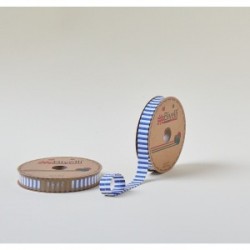 Biye Kalın Çizgili Katlı F01 Mavi 2 Cm 25 Metre %65 Koton %35 Polyester