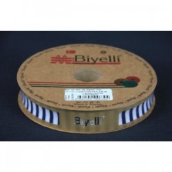 Biye Kalın Çizgili Katlı F04 Lacivert 2 Cm 25 Metre %65 Koton %35 Polyester