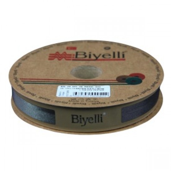 Biye Saten Katlı 043 Haki 2 Cm 25 Metre %100 Polyester