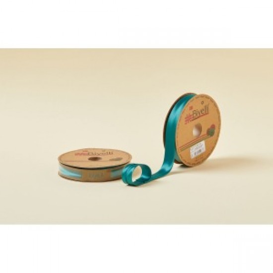 Biye Saten Katlı 088 Zümrüt Yeşili 2 Cm 25 Metre %100 Polyester