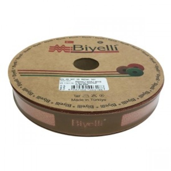 Biye Simli Katlı 301 2 Cm 25 Metre %50 Simli % 50 Polyester