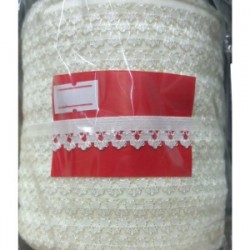 Çamaşır Lastiği Dantelli 1 Cm 1 Metre Ekru