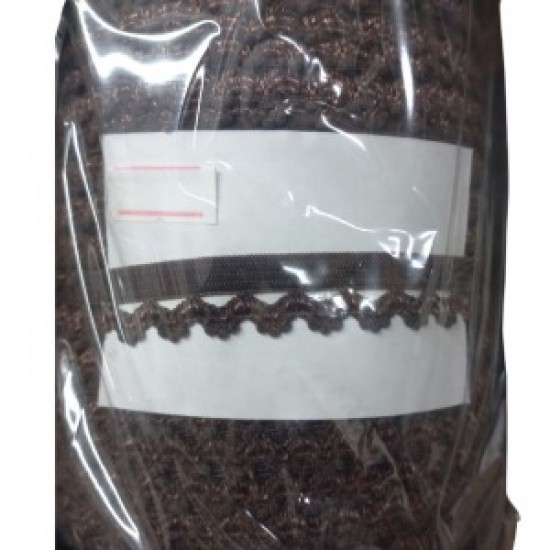 Çamaşır Lastiği Dantelli 1 Cm 1 Metre Kahverengi