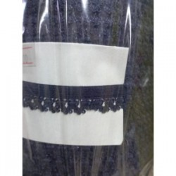 Çamaşır Lastiği Dantelli 1 Cm 1 Metre Lacivert Çamaşır Lastiği Dantelli 1 Cm 1 Metre Lacivert