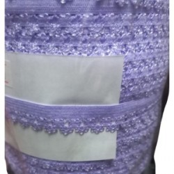 Çamaşır Lastiği Dantelli 1 Cm 1 Metre Lila
