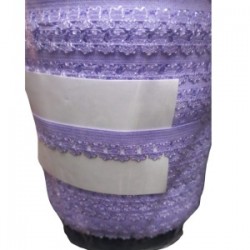 Çamaşır Lastiği Dantelli 1 Cm 75 Metre 1 Top Açık Mor