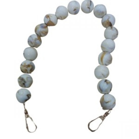 Çanta Askısı 40 Cm Akrilik Yuvarlak Krem