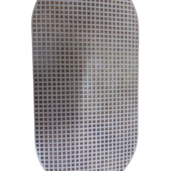 Çanta Kanvası Oval 30x15 Cm Beyaz