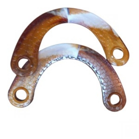 Çanta Sapı Ay Model Kahverengi-beyaz 20 Cm