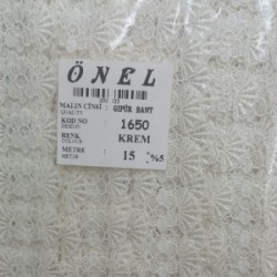 Dantel Polyester Güpür Bant Krem 15 Metre En 6 Cm On-1650-kr