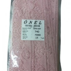 Dantel Polyester Güpür Bant Pembe 15 Metre En 3 Cm On-740-p