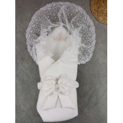 Yenidoğan Kumru Plazma Taçlı Lüks Kundak Bebek Battaniyesi