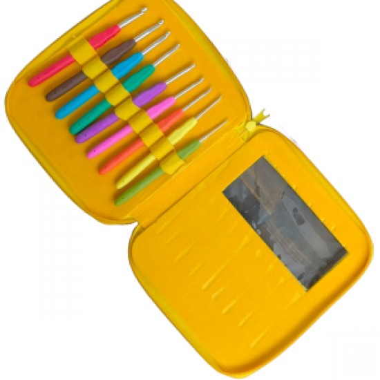 Fermuarlı Yün Tığ Set 2den 6ya Kadar 9 Adet( Renk Stok Durumuna Göre)