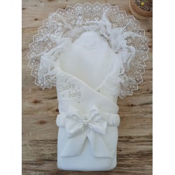 Yenidoğan Sahra Lucky Baby Nakışlı Kundak Bebek Battaniyesi