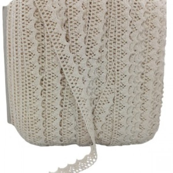 Kopanaki Dantel En 1,5 Cm Krem 5 Metre