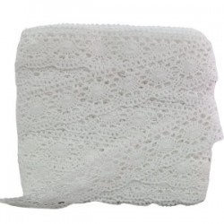 Kopanaki Dantel En 5 Cm Badem Model Beyaz 5 Metre