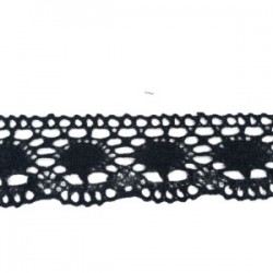 Kopanaki Dantel En 5 Cm Badem Model Siyah 1 Metre