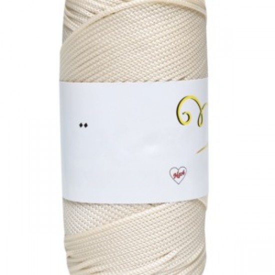 Makrome İpi 3mm Polyester  Krem