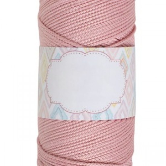 Makrome İpi 3mm Polyester Açık Pembe