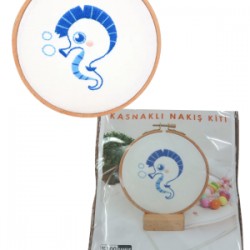 Nakış Kitleri Kasnaklı 8.6 X 6 Cm Deniz Atı