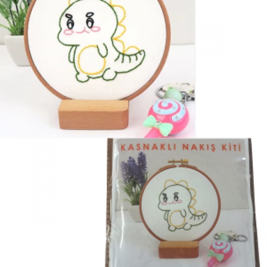 Nakış Kitleri Kasnaklı 8.6 X 6 Cm Dino