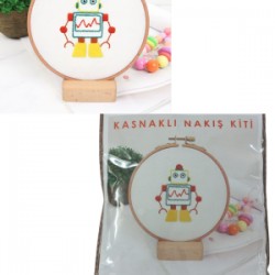 Nakış Kitleri Kasnaklı 8.6 X 6 Cm Robot