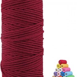 Pamuk Makrome 2 Mm Bordo