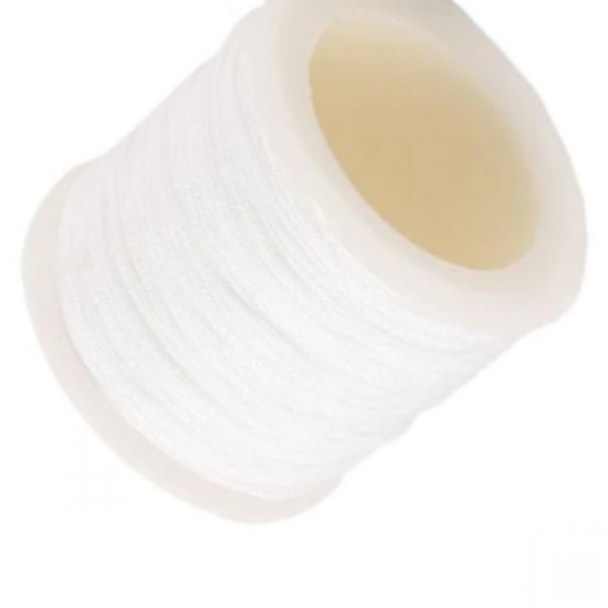 Paraşüt İpi, Bileklik-kolye Örgü İpi 1 Mm 50 Metre Beyaz