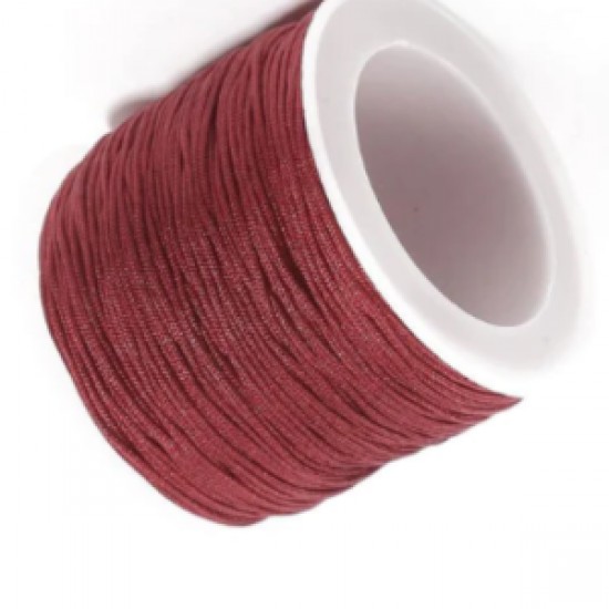 Paraşüt İpi, Bileklik-kolye Örgü İpi 1 Mm 50 Metre Bordo
