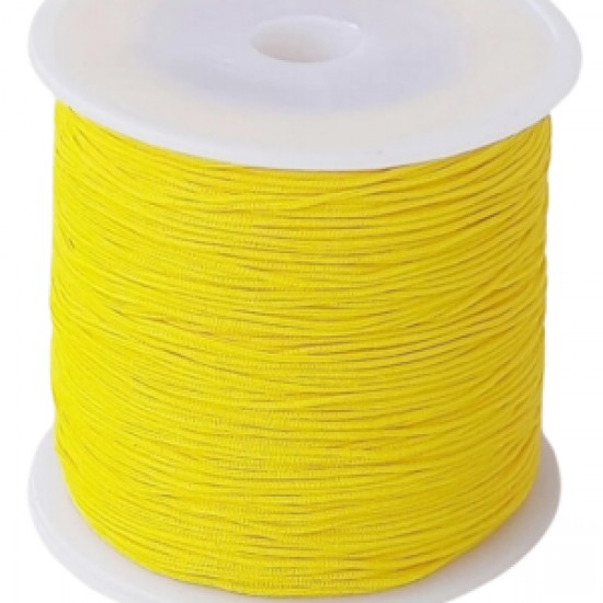 Paraşüt İpi, Bileklik-kolye Örgü İpi 1 Mm 50 Metre Sarı