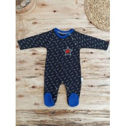 0-3 3-6 6-9 Ay Star Baby Baskılı Çıt Çıt Kapama Erkek Bebek Tulum