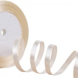 Saten Kurdele 1 Cm 10 Metre Ekru