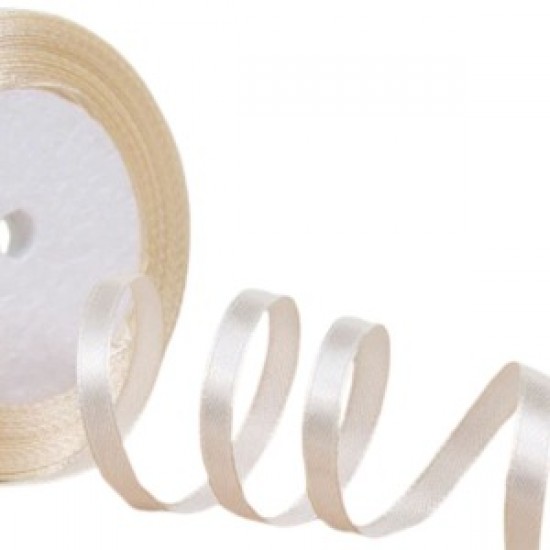 Saten Kurdele 2 Cm 10 Metre Bej