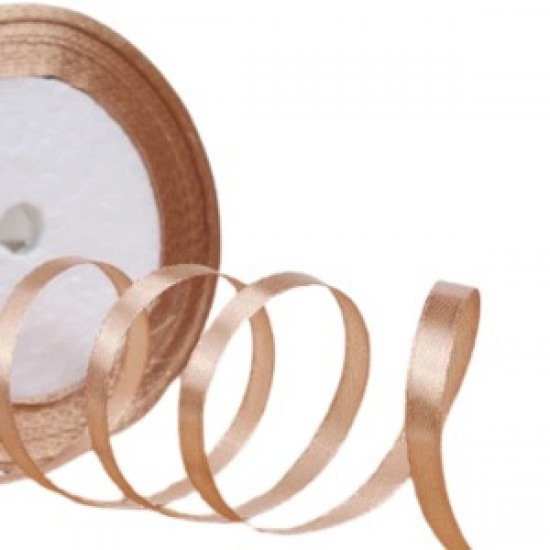 Saten Kurdele 3 Cm 10 Metre Sütlü Kahve