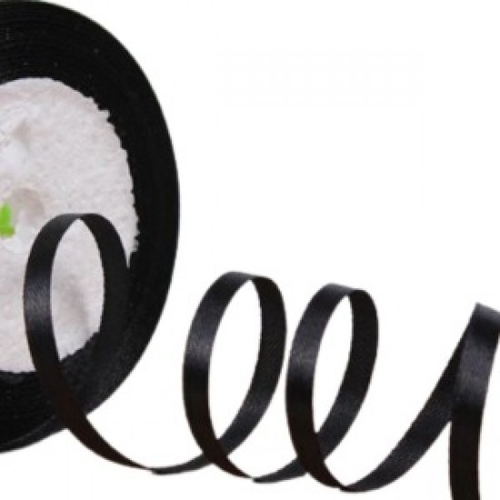 Saten Kurdele 3 Mm Siyah 2 Metre