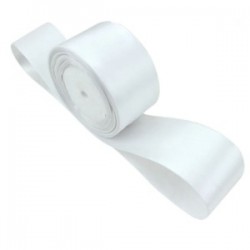 Saten Kurdele 6 Cm Beyaz 10 Metre