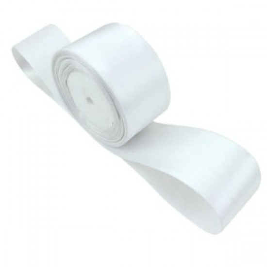 Saten Kurdele 6 Cm Beyaz 5 Metre