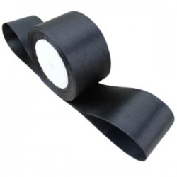 Saten Kurdele 6 Cm Siyah 1 Metre