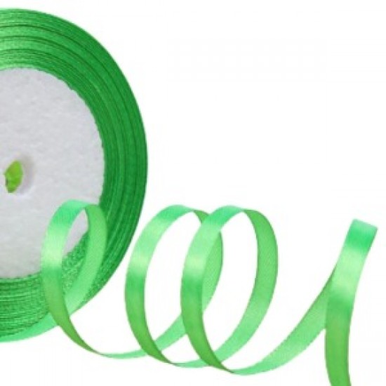 Saten Kurdele 6 Mm Fıstık Yeşili 5 Metre