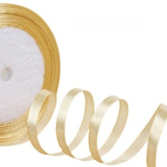 Saten Kurdele 6 Mm Karamel 5 Metre